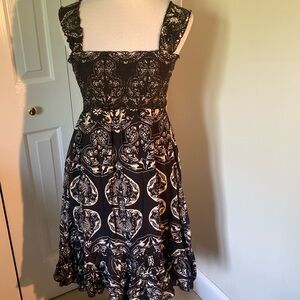 NWT & Vintage Black/Cream Sundress